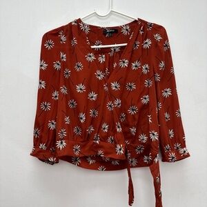 Madewell- floral blouse kimono wrap top